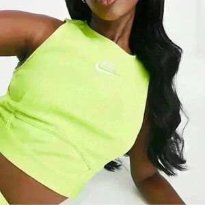 Nike Air ribbed tank top in lime size XL